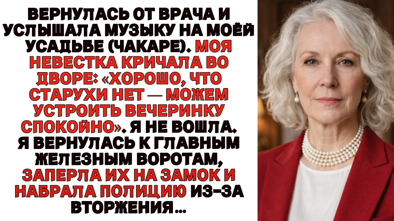 Я услышала музыку на своей усадьбе: “Хорошо, что старухи нет!” Но я не вошла, развернулась и…