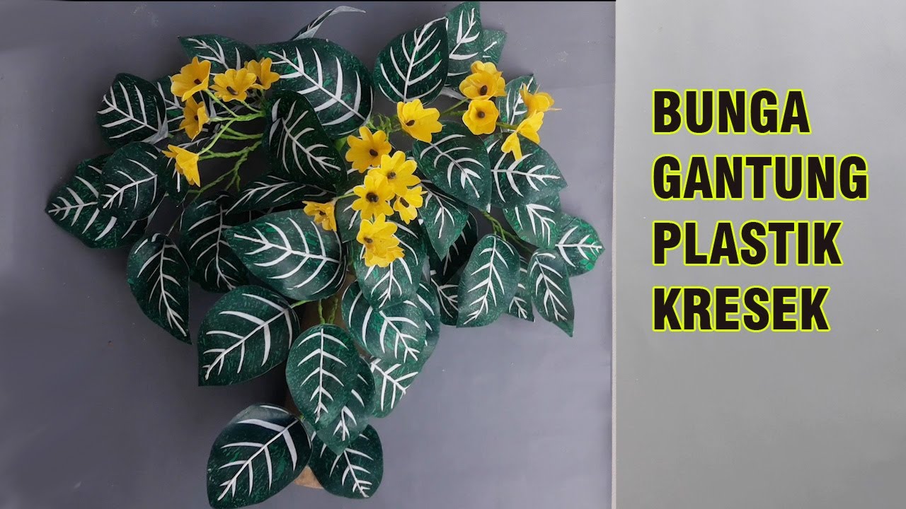 Bunga Gantung - Bunga Hiasan Dinding Plastik Kresek | Hanging Flowers - Plastic Wall Flower Crackle