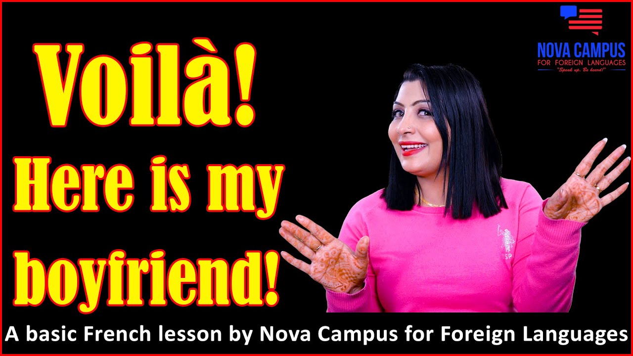 Voilà meaning in French. Here's another basic French video lesson in Hindi by Nova Campus