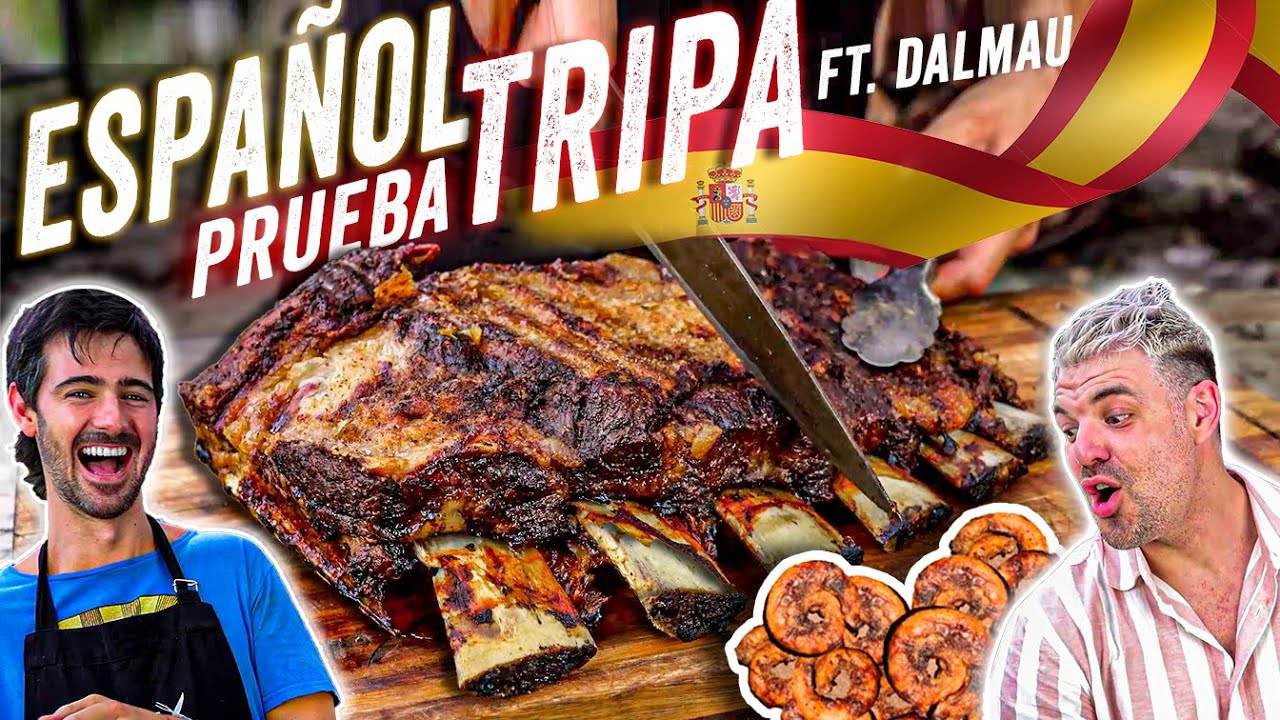 Español Prueba Verdadero Asado Argentino por Primera Vez ft. Dalmau | Locos X el Asado