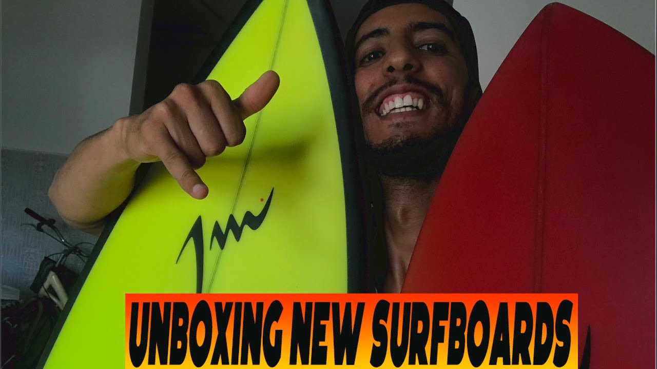 Unboxing new SURFBOARDS 🥰🥰🌊  VLOG27 أخيرا وصلني ماطريال جديد😍