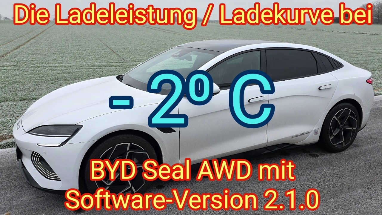 Bei -2 &deg;C: Ladeleistung & Ladekurve des BYD Seal Excellence AWD mit 390 kW (530 PS)