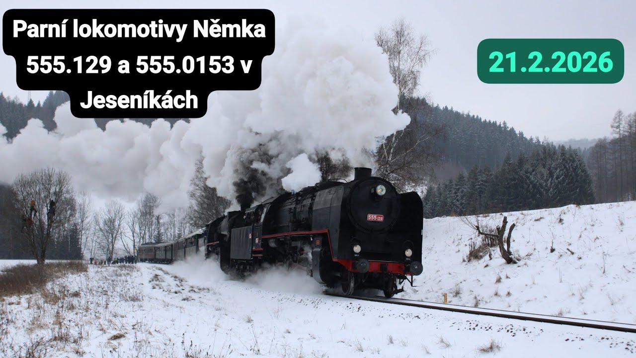 Zimní den v Ostružné, aneb návrat do doby páry s parními lokomotivami 