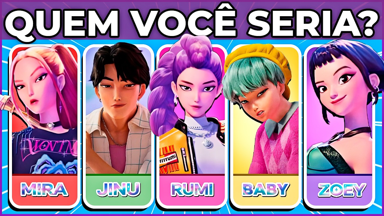 ✨QUEM VOCÊ SERIA EM GUERREIRAS DO K-POP | TESTE DE PERSONALIDADE |✨HUNTRIX |🦁 SAJA BOYS |💽 