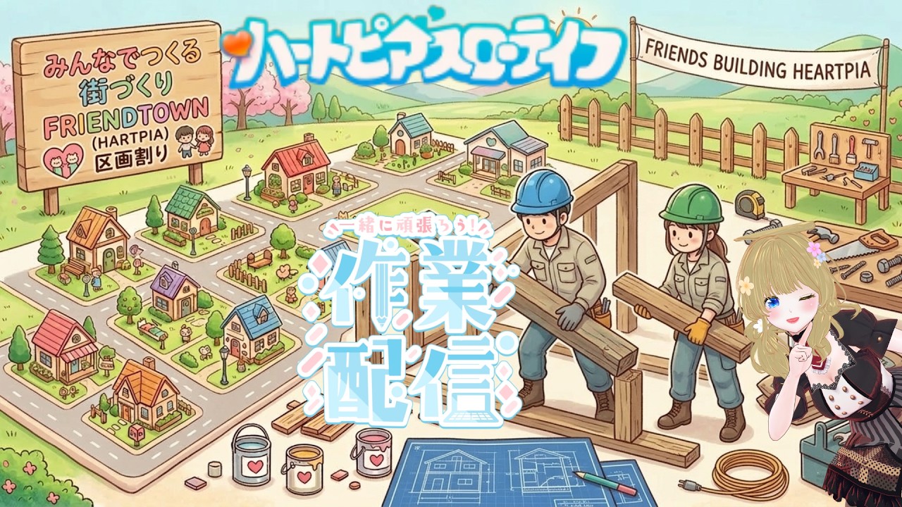 【ハートピアスローライフ】【Silent Stream】無言で建築する夜。作業のお供に。【作業配信】アーカイブはメン限にするかも