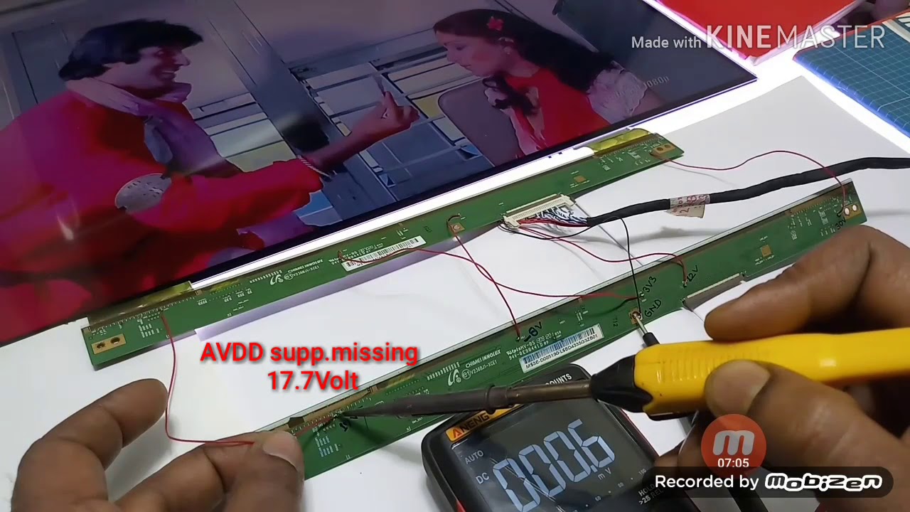 LCD Led tv Panel Repairing Mathed अलग से सोर्स pcb लगाने का तरीका