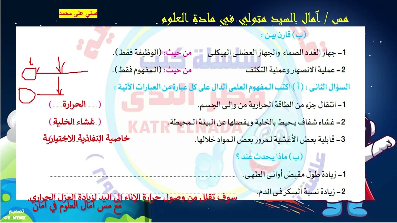 امتحان يناير | علوم للصف السادس الابتدائي #english #رياضيات #الصف #education #علوم