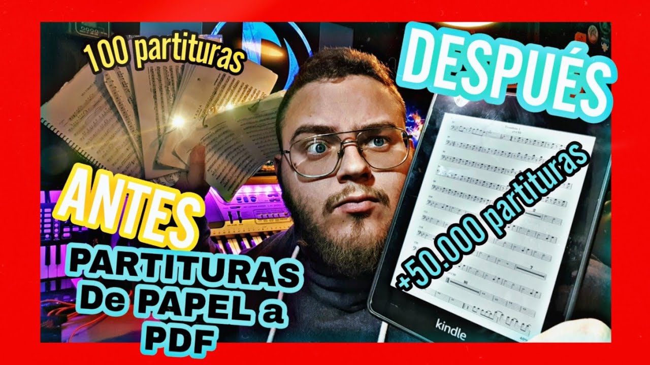 🔻COMO pasar PARITURAS de PAPEL a PDF🔺📱(METER PARTITURAS/LIBROS en un EBOOK KINDLE) || DavileCano