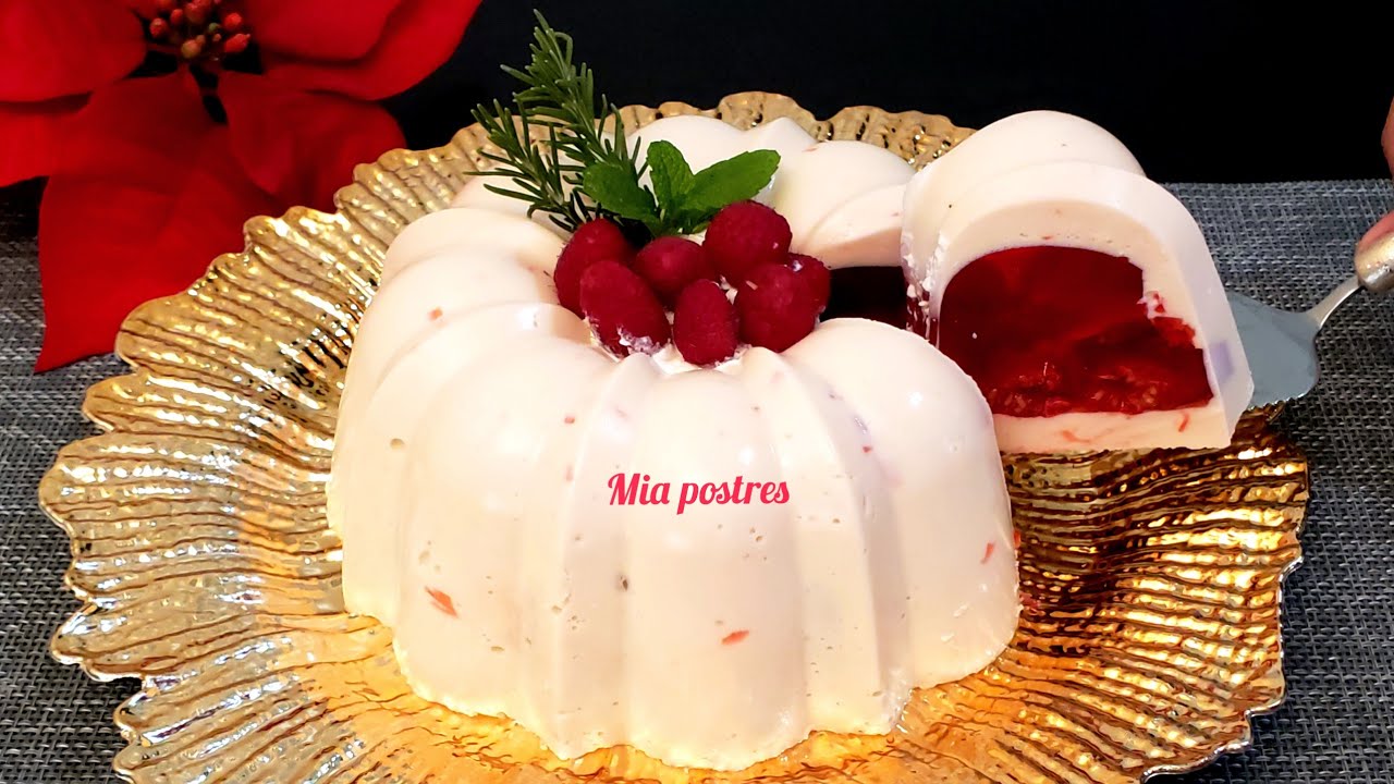 GELATINA FLOTATINA DE QUESO CREMA Y FRESA🍓
