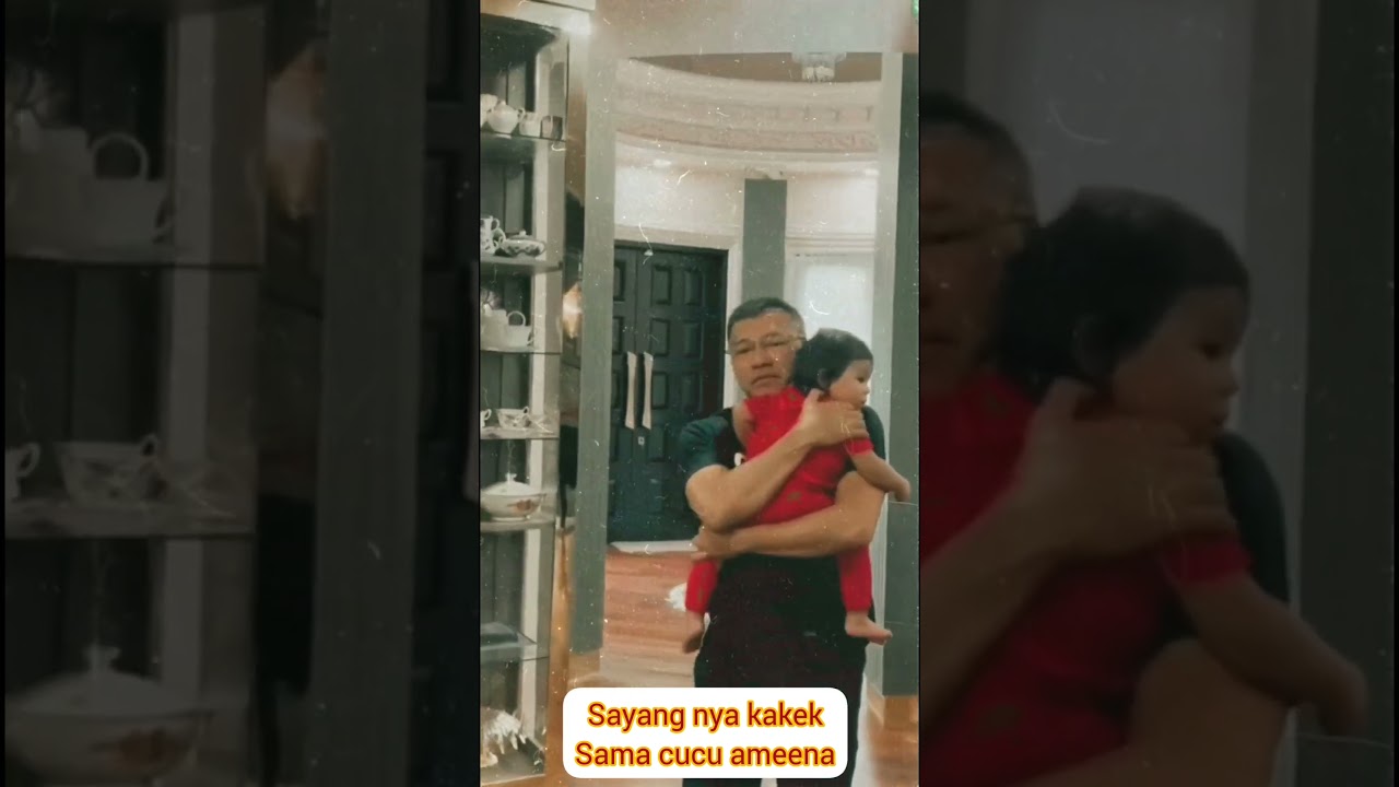 ameena di gendong sama kakek nya#ameena#atta#aurel# anang#shorts