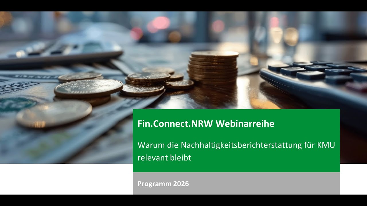 Fin.Connect.NRW Webinarreihe - Session 1: Dekarbonisierung finanzieren und Kreislaufwirtschaft ...