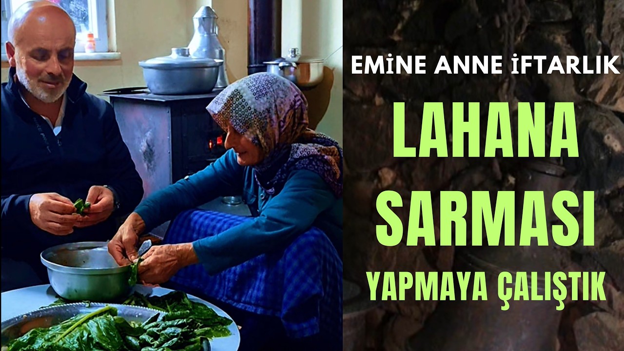 Anne ile iftarlık lahana sarması yapaılım dedik ama #trabzon #maçka#köyhayatı #karadeniz #ana