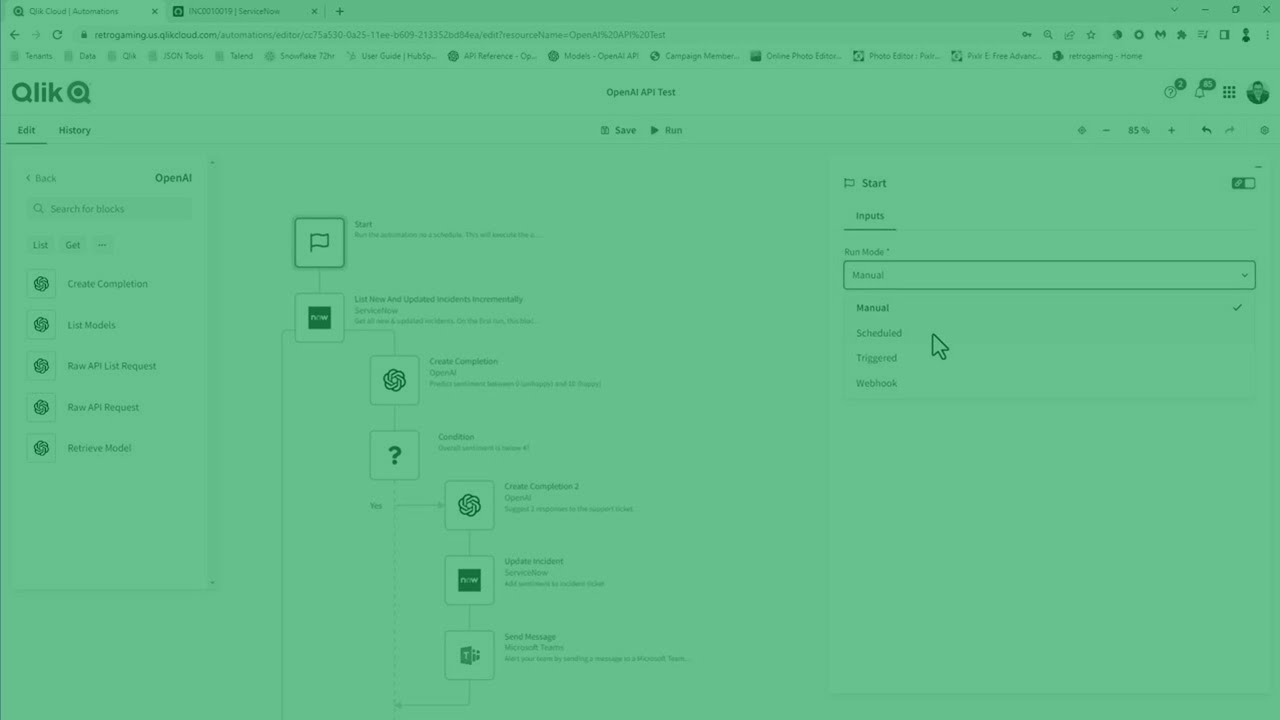 OpenAI connector block - Qlik Automate