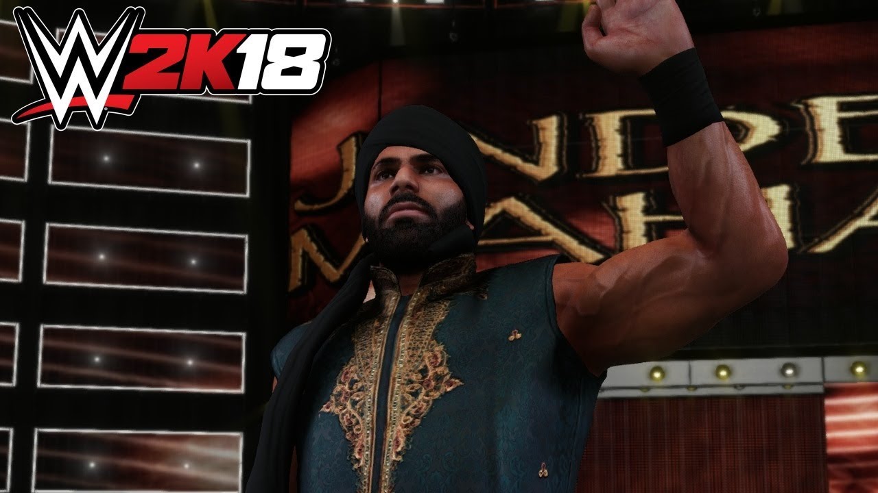 WWE 2K18 - Джиндер Махал (выход, подпись, финишер)