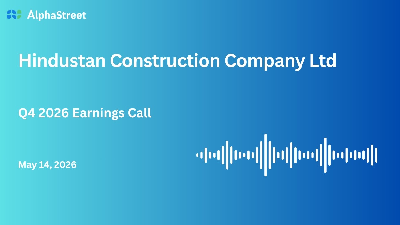 Конференц-звонок по итогам 4 квартала 2025-2026 финансового года компании Hindustan Construction ...