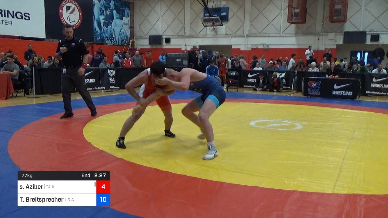 GR/GR 77 KG - C1 - Azizbeki Sharifzoda (TJK) Vs. Thad Breitsprecher (Army)