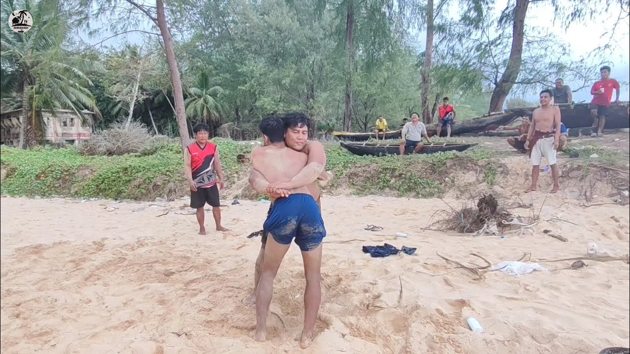 Nicobari Wrestling match at Malacca Beach 🏖️ hone se