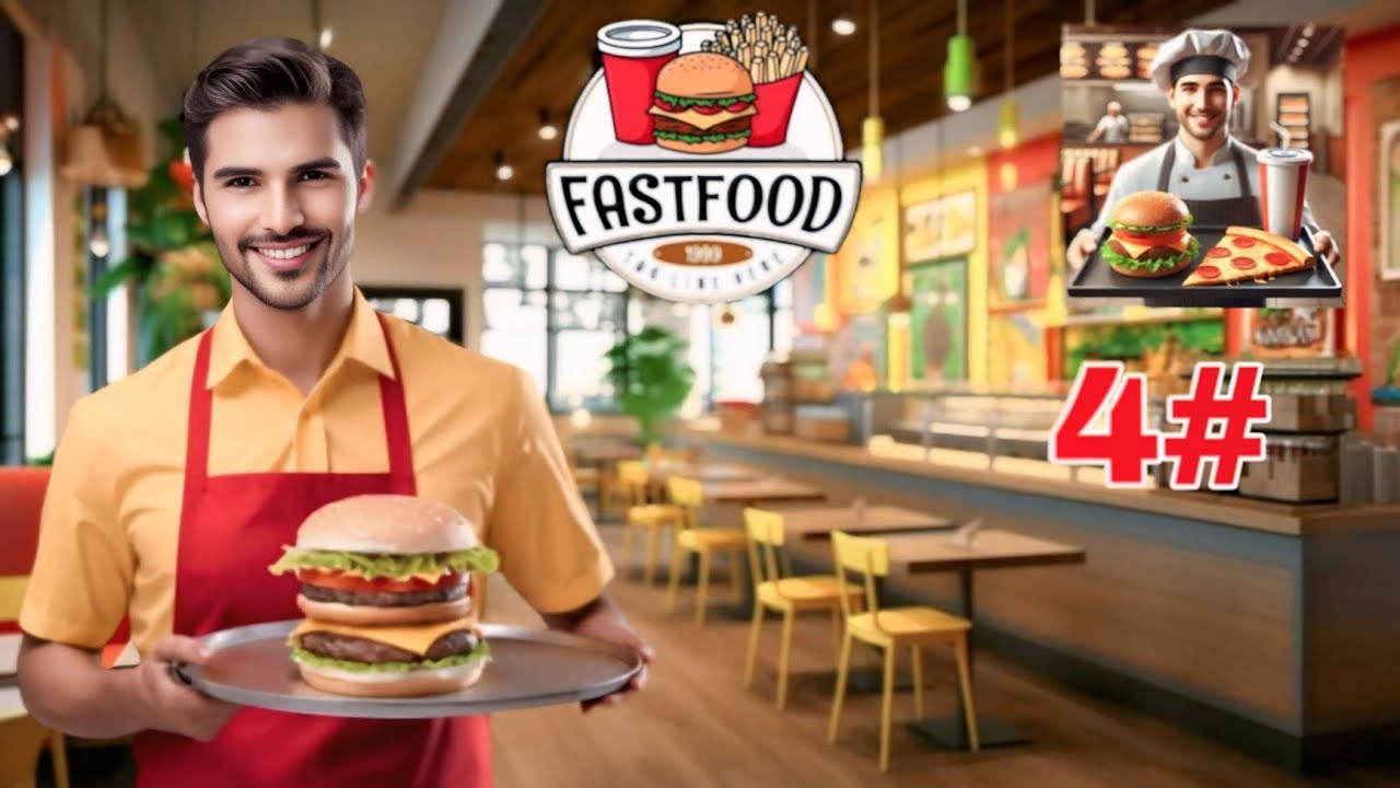 Fast Food Burger & Pizza Shop Game Play Video 