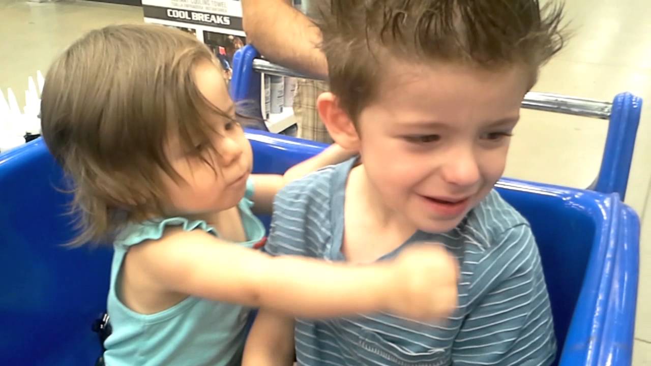 Comforting crying brother