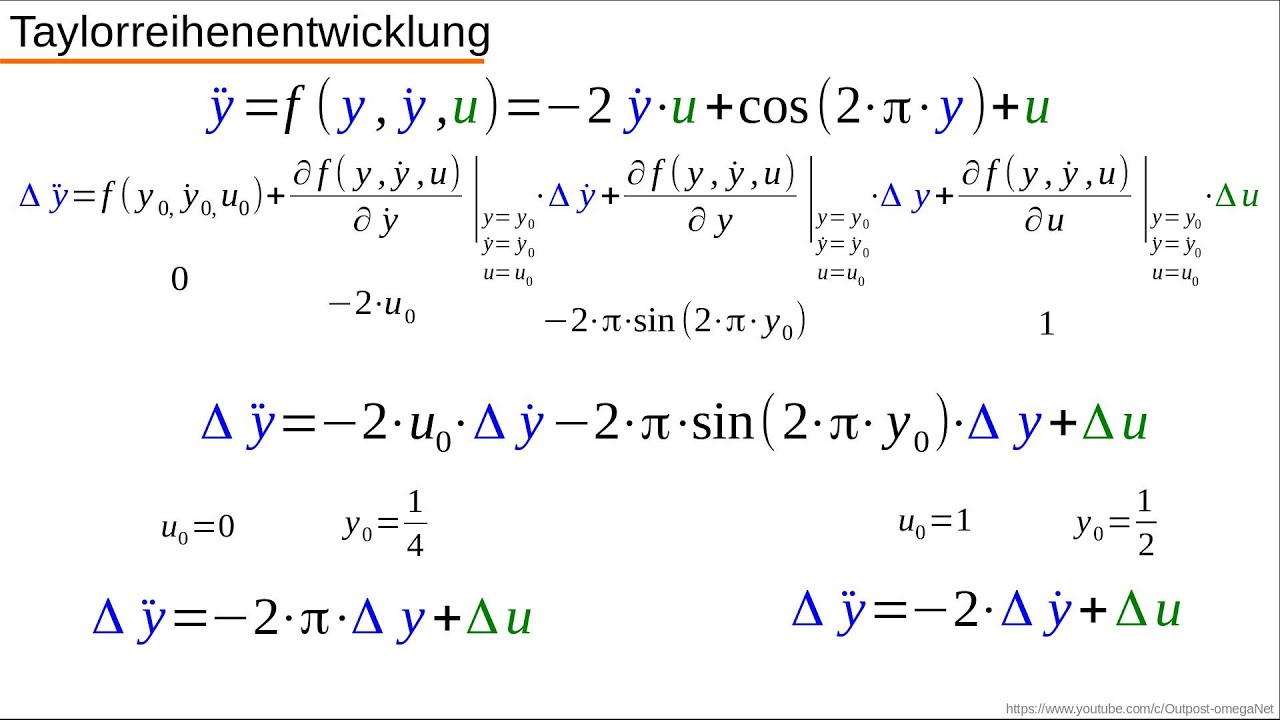 Dynamische Systeme - Teil 4.2 - Linearisierung einer DGL um die Ruhelage