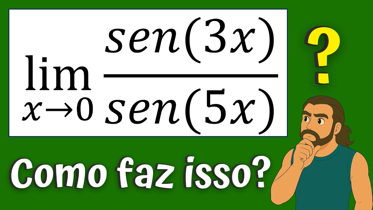 Limite trigonom&eacute;trico resolvido de sen(3x)/sen(5x) com x &rarr; 0