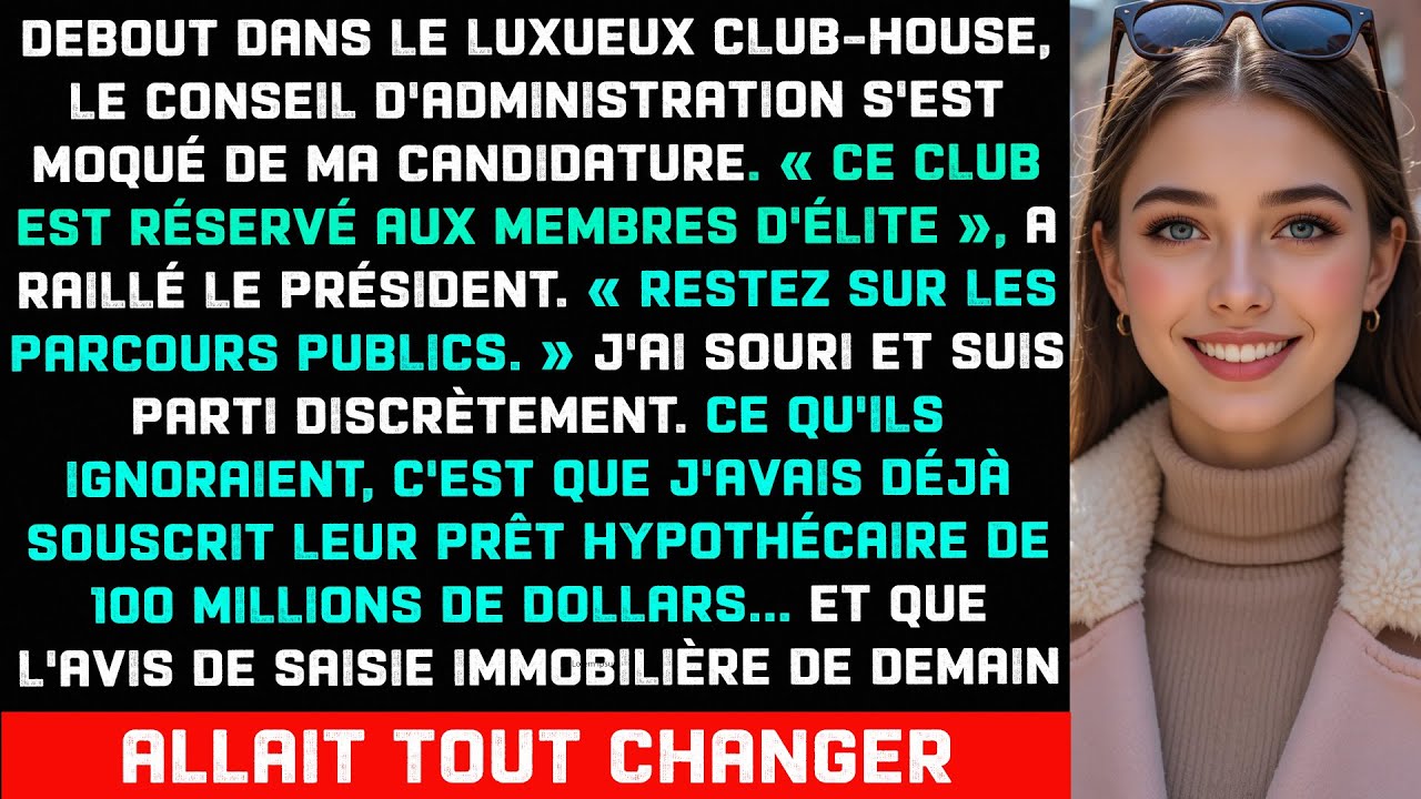 Le club de golf du voisin a rejeté mon adhésion, puis j'ai acheté la propriété entière !