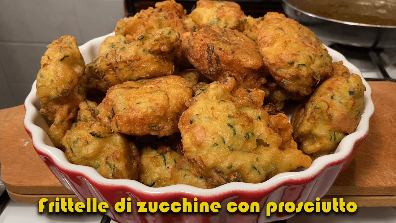 FRITTELLE DI ZUCCHINE E PROSCIUTTO COTTO - Facili e veloci
