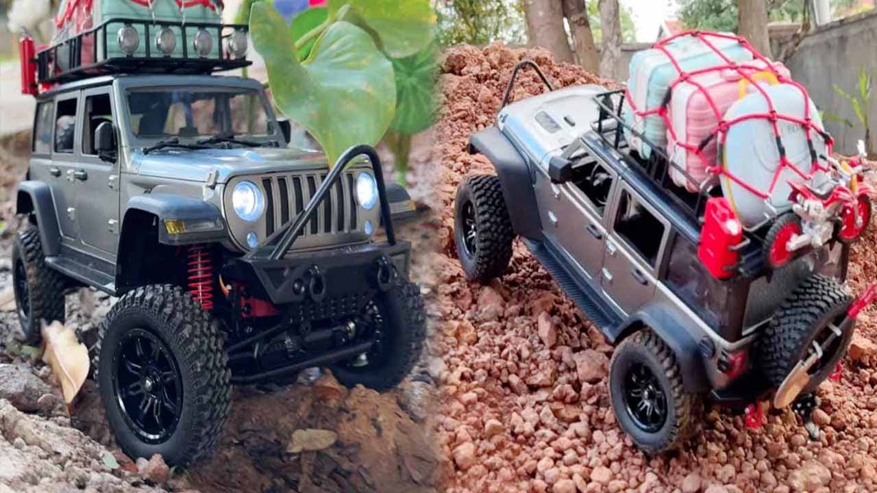Unboxing Scale MN128 Jeep Rubicon And Update Materials for Off Road / MN128 Obstacle Simulation Test