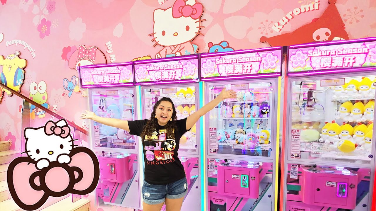 Невероятные призы Sanrio от игрового автомата в Сингапуре!🤯