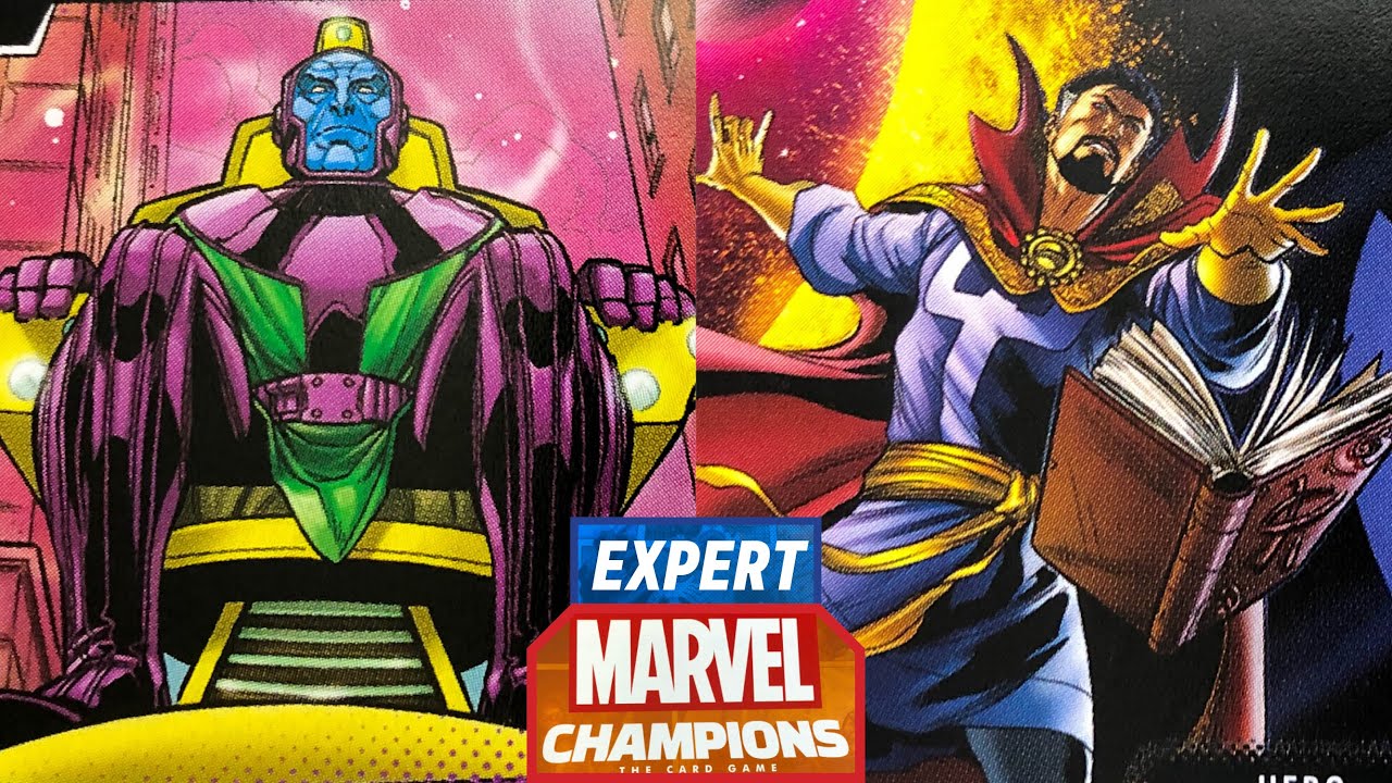 MARVEL CHAMPIONS Solo Play Thru with DOCTOR STRANGE vs KANG and the ANACHRONAUTS in Expert Mode