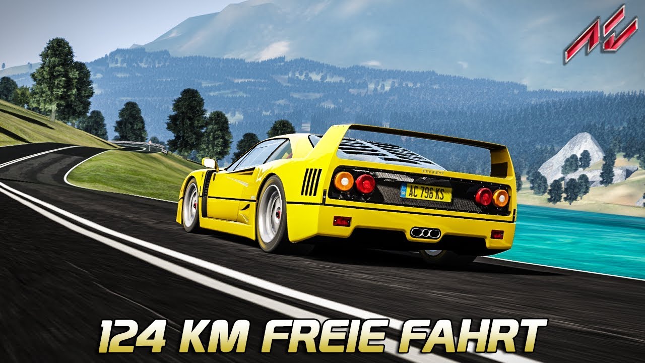 124 KM freie Fahrt! - Mod | Assetto Corsa German Gameplay [GER] [VR] Ferrari F40 @ Endine Lake