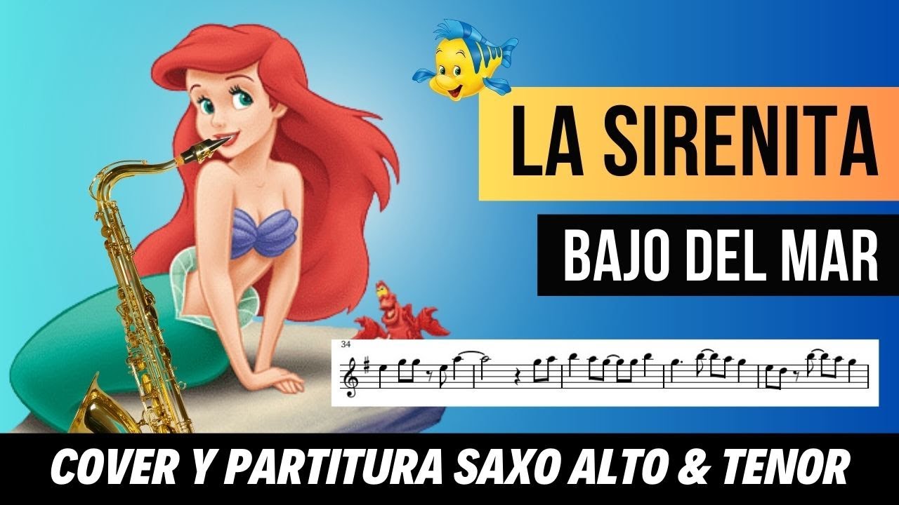 🎷 Cover de BAJO EL MAR || LA SIRENITA #saxofon