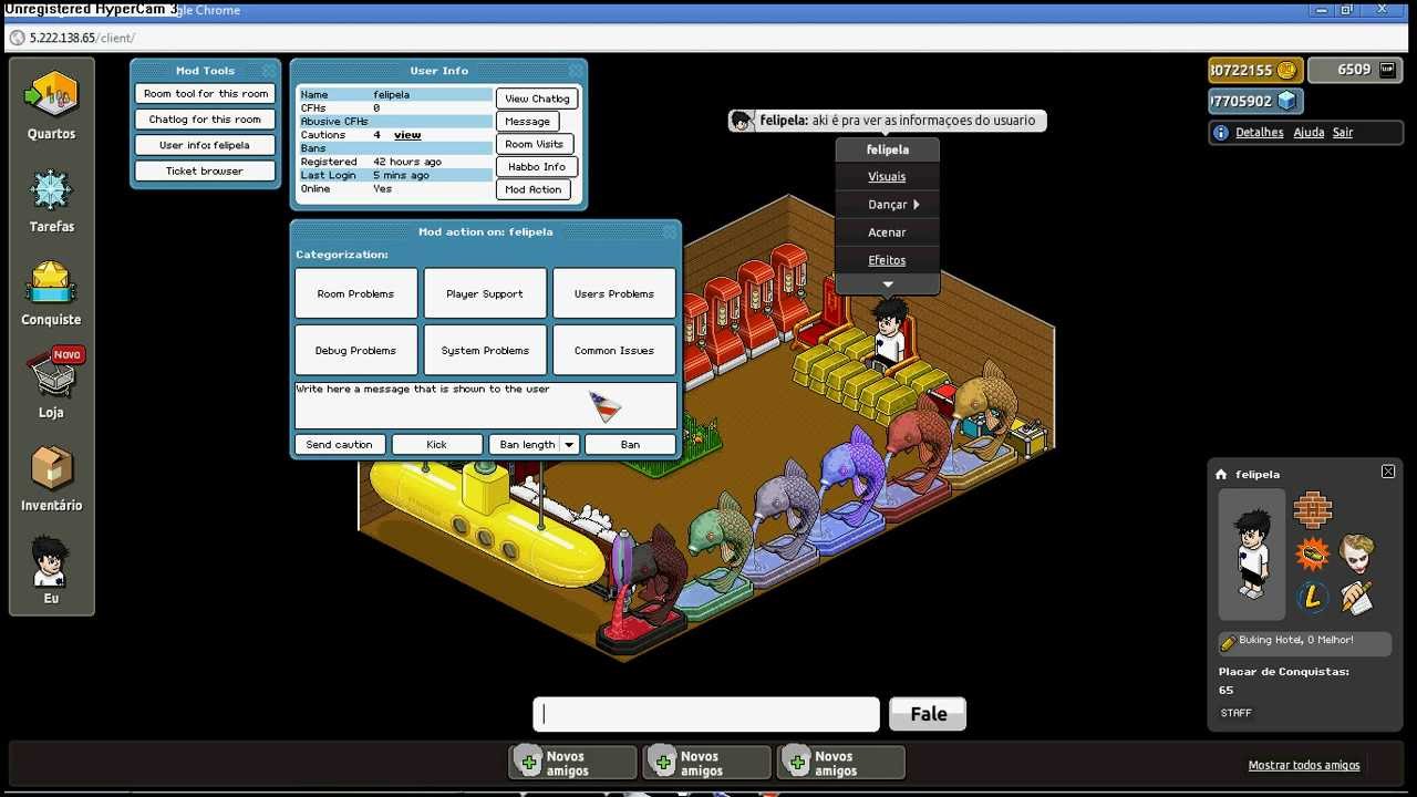 Commandos Staff Em Um Habbo Pirata!