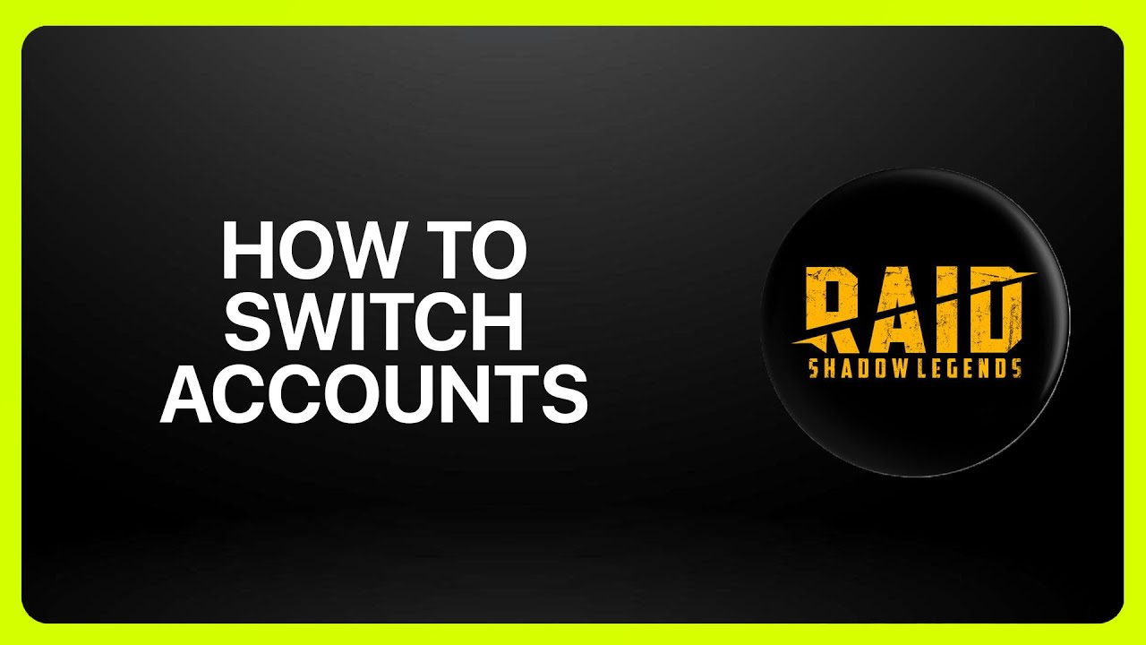 How To Switch Accounts In Raid Shadow Legends ! Tutorial