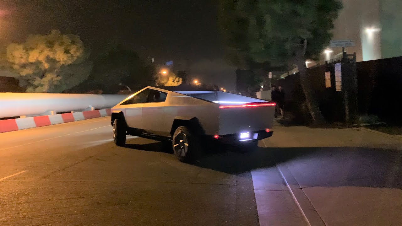 Tesla Truck (Cybertruck) Driving and Launching Shots