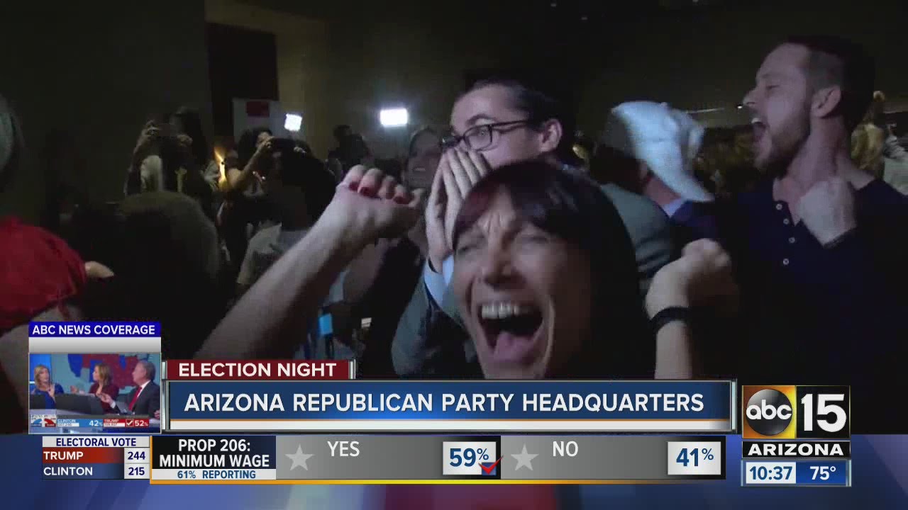 Election 2016: Spirits high as Arizona Republicans celebrate Donald Trump's success