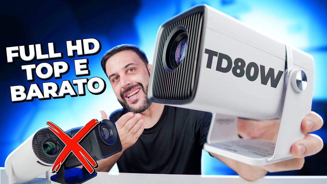 Thundeal TD80W o Projetor Full HD BARATO que VAI TE SURPREENDER! Melhor que o HY320?
