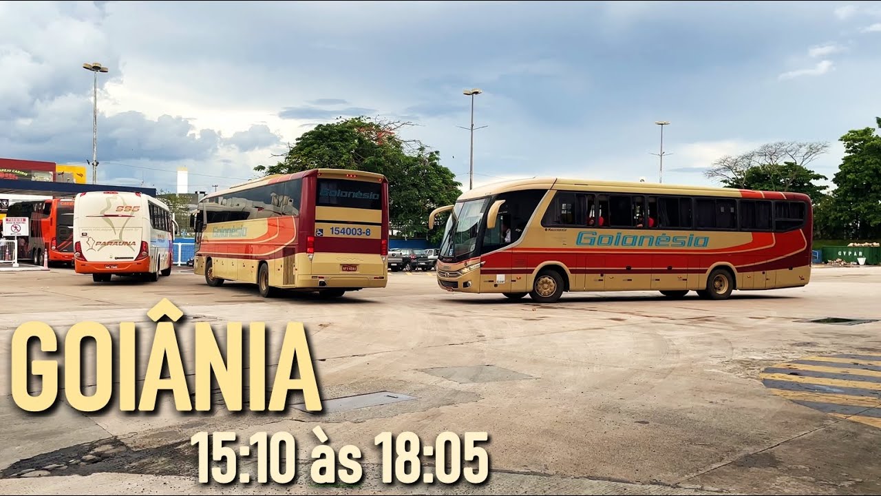 Rodoviária de Goiânia - Movimentação de Ônibus das 15:10 às 18:05