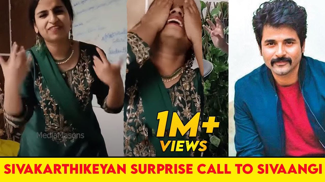 Sivakarthikeyan's Surprise call to Sivaangi | MediaMasons Surprise for Sivaangi
