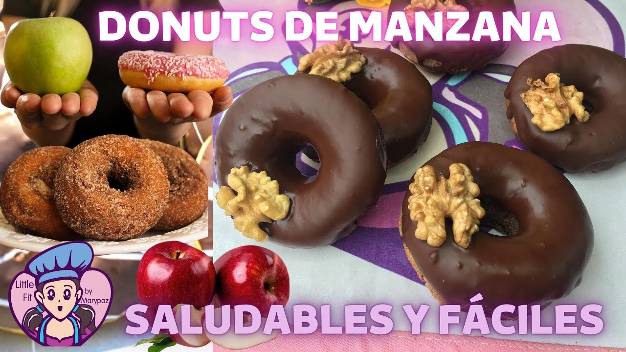 DONUTS de MANZANA SALUDABLES🍎 | Little Fit By Marypaz