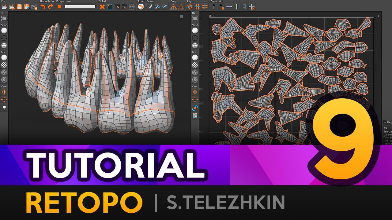 RETOPO: Unfold3D, хитрости и подведение итогов (S. Telezhkin)