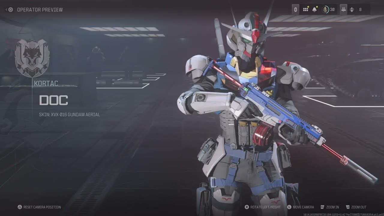 Mobile Suit Gundam Aerial XVX-016 Tracer Pack Call of Duty Warzone!