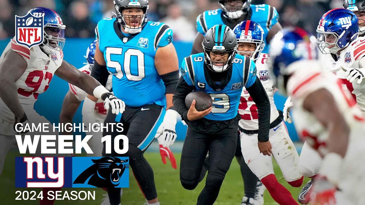 New York Giants vs. Carolina Panthers | 2024 Week 10 Game Highlights