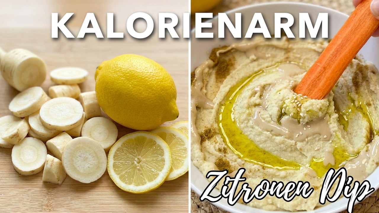 Zitronen Pastinaken Hummus _ Beilage, Dip, Snack | gesund & kalorienarm, unbedingt probieren!