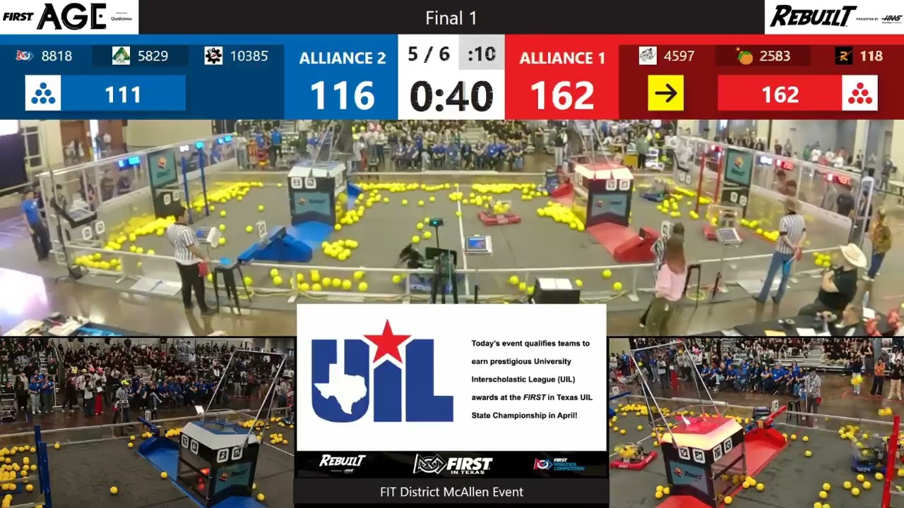 McAllen 2026 Final 1: Robonauts 118 vs. AwtyBots 5829