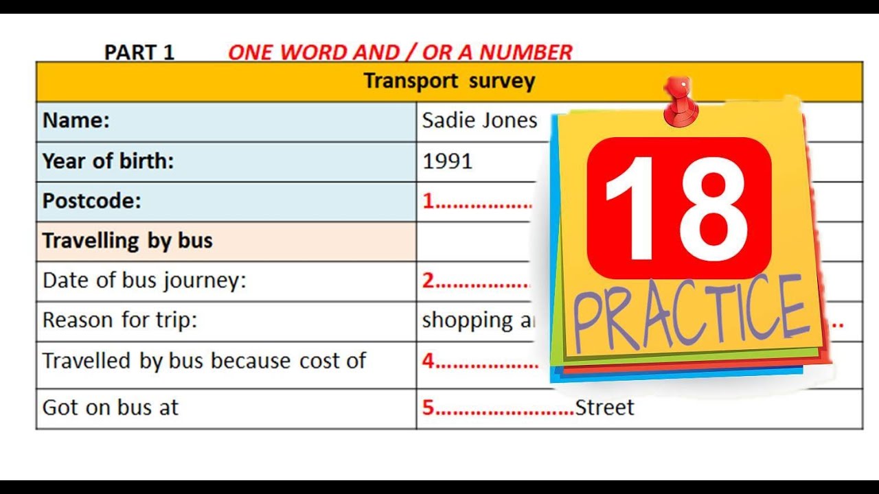 IELTS LISTENING PART 1