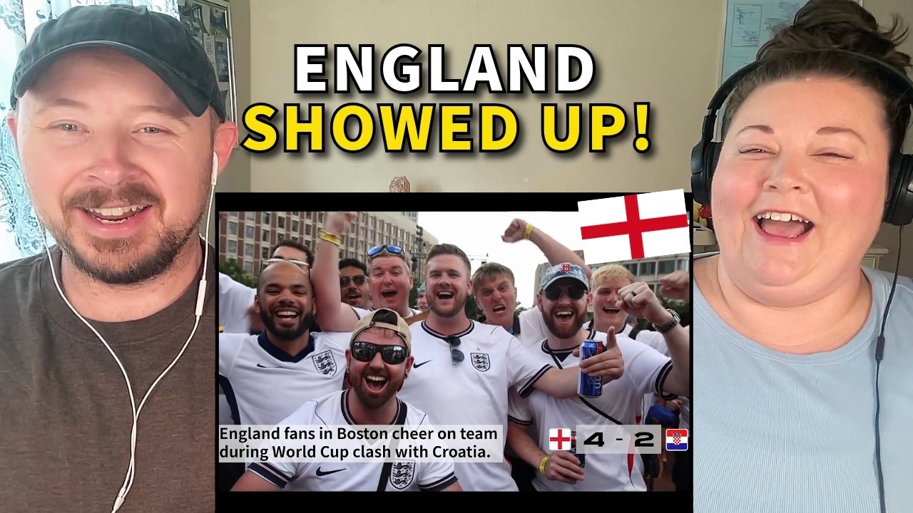 Americans React: England Fans Celebrate Huge Win Over Croatia!