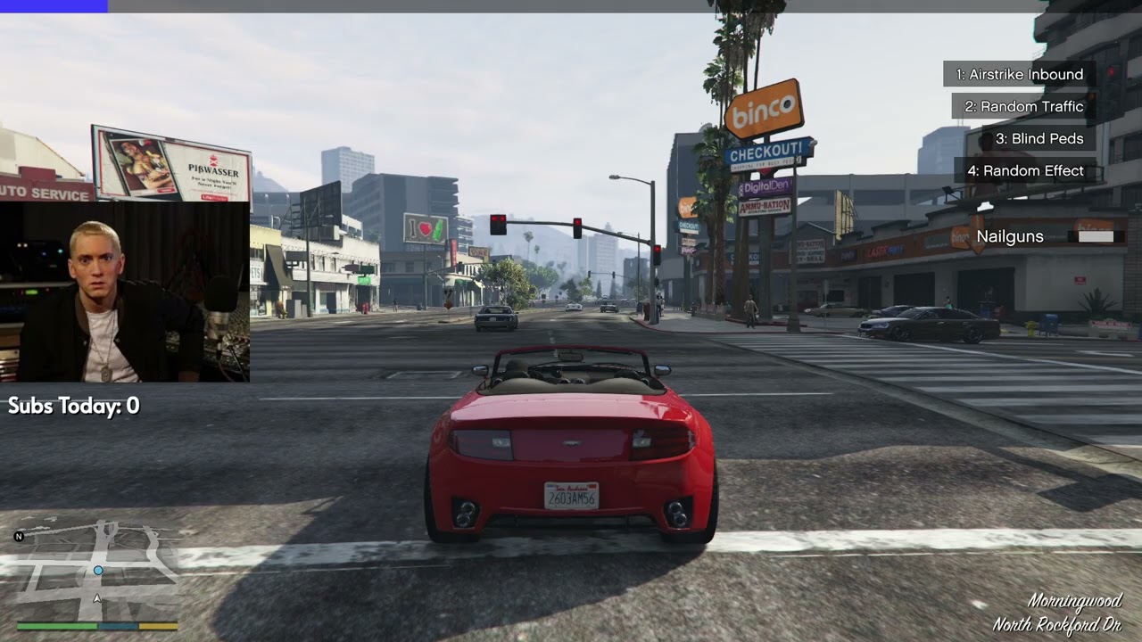 😱trying to beat gta but twitch chat can control affects😱 !insta !youtube