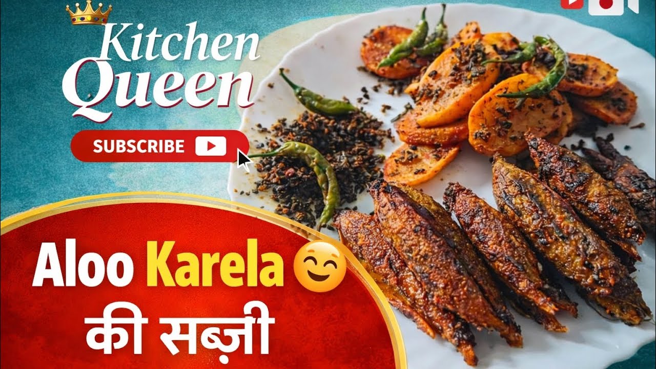 Aloo Karela की कुरकुरी सब्जी 😊