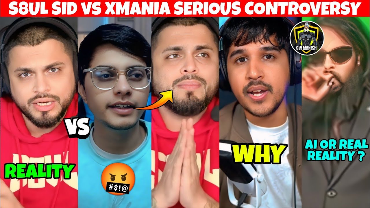 S8UL SID vs X-MANIA - Controversy PC vs Mobile Matter 🤬| Daddy Calling Face Reality🤔|V-BADGE Reality